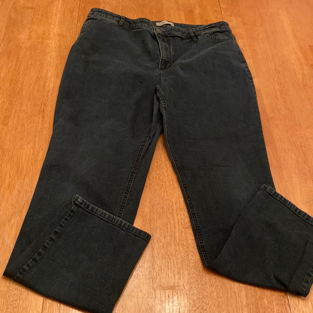 J Jill denim dark wash Tried & True Fit Slim Leg nice hood condition sz 16